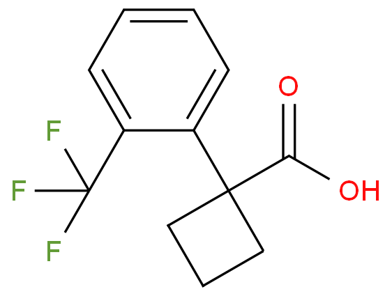 151157-52-7 1(2-三氟甲基苯基)环丁烷甲酸 结构式图片
