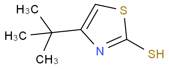 2180-05-4 4-叔丁基噻唑-2-硫醇 结构式图片