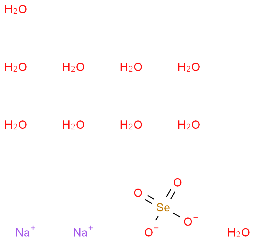 Sodium selenate decahydrate structure