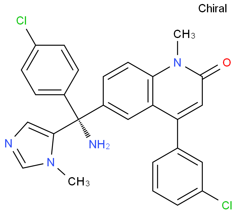 6-[(R)-amino-(4-chlorophenyl)-(3-methylimidazol-4-yl)methyl]-4-(3-chlorophenyl)-1-methylquinolin-2-one