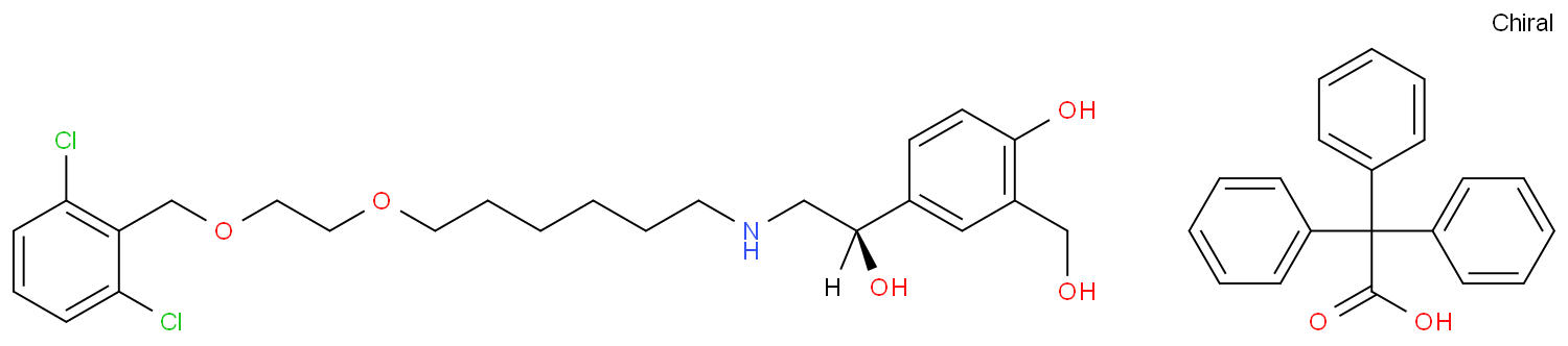 Benzeneacetic acid, α,α-diphenyl-, coMpd. with (α1R)-α1-[[[6-[2-[(2,6-dichlorophenyl)Methoxy]ethoxy]hexyl]aMino]Methyl]-4-hydroxy-1,3-benzenediMethanol (1:1)  