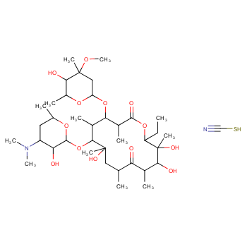Erythromycin thiocyanate structure