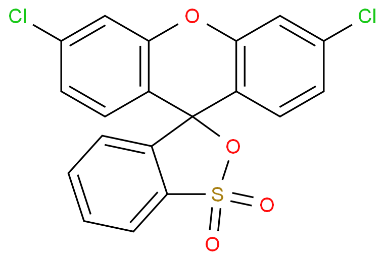 Spiro[3H-2,1-benzoxathiole-3,9'-[9H]xanthene], 3',6'-dichloro-, 1,1-dioxide