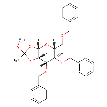 3,4,6-三-O-苄基-beta-D-吡喃甘露糖-1,2-(甲基原乙酸酯) CAS 号:16697-49-7 科研实验 优势供应