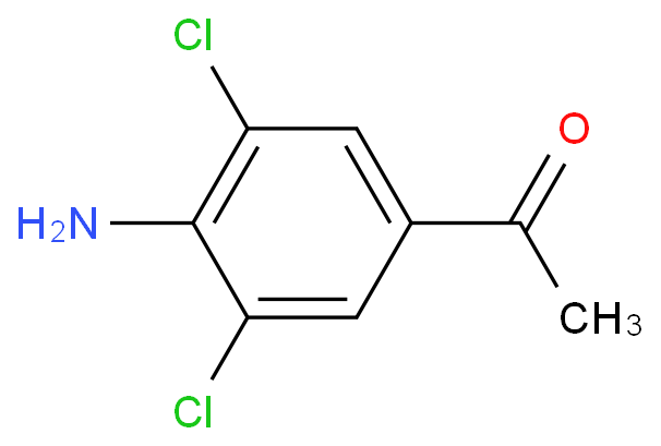 3,5-二氯-4-氨基苯乙酮化学结构式