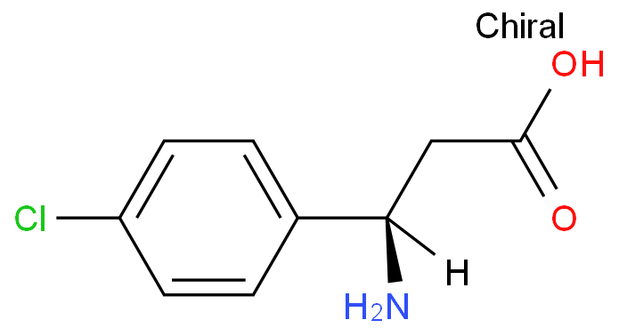 131690-61-4 (R)-3-氨基-3-(4-氯苯基)-丙酸 结构式图片