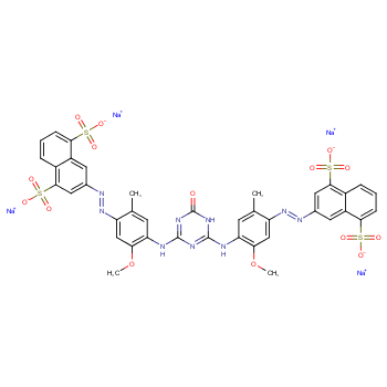 tetrasodium;3-[[4-[[6-[4-[(4,8-disulfonatonaphthalen-2-yl)diazenyl]-2-methoxy-5-methylanilino]-4-oxo-1H-1,3,5-triazin-2-yl]amino]-5-methoxy-2-methylphenyl]diazenyl]naphthalene-1,5-disulfonate