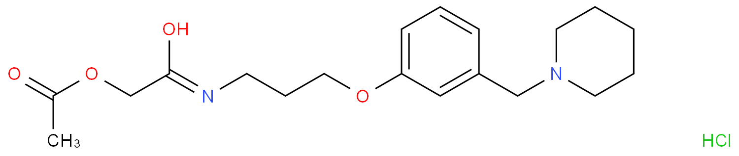 Roxatidine acetate hydrochloride structure