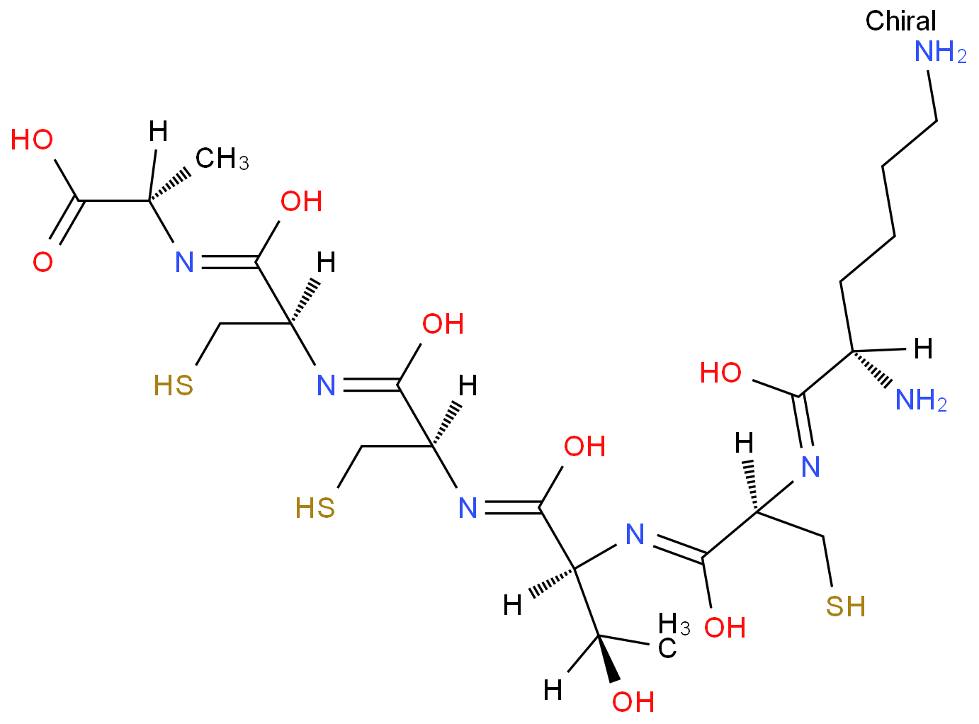 L-赖氨酰-L-半胱氨酰-L-苏氨酰-L-半胱氨酰-L-半胱氨酰-L-丙氨酸