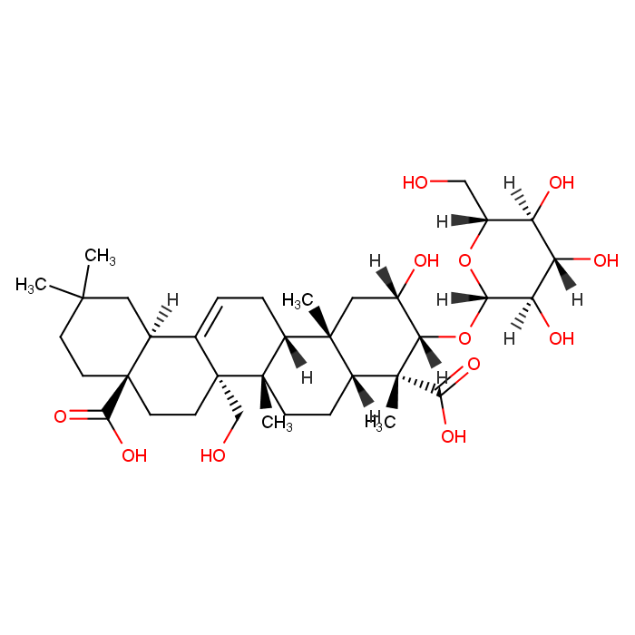 (2,3)-3-(-D-Glucopyranosyloxy)-2,27-dihydroxyolean-12-ene-23,2 8-dioic acid
