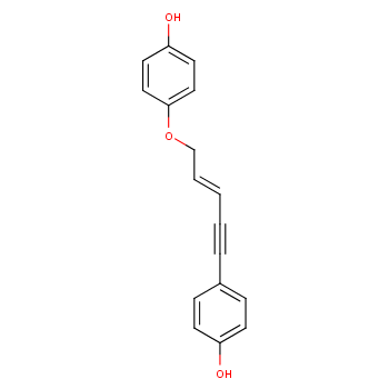 4-[5-(4-羟基苯氧基)-3-戊烯-1-炔基]苯酚 产品图片