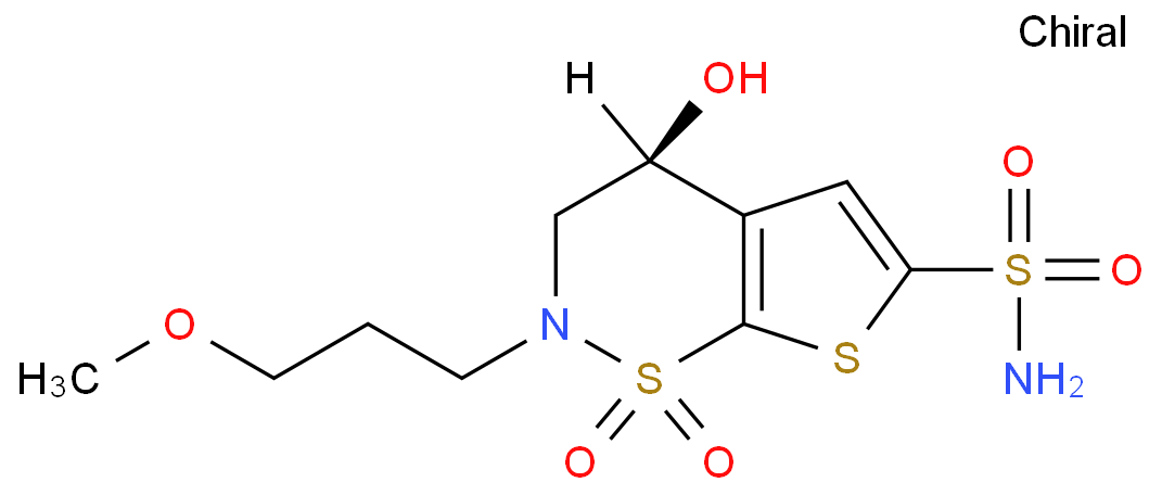 (S)-3,4-二氢-4-羟基-2-(3-甲氧丙基)-2H-噻吩并[3,2-e]-1,2-噻嗪-6-磺酰胺 1,1-二氧化物;布林佐胺中间体/154127-42-1