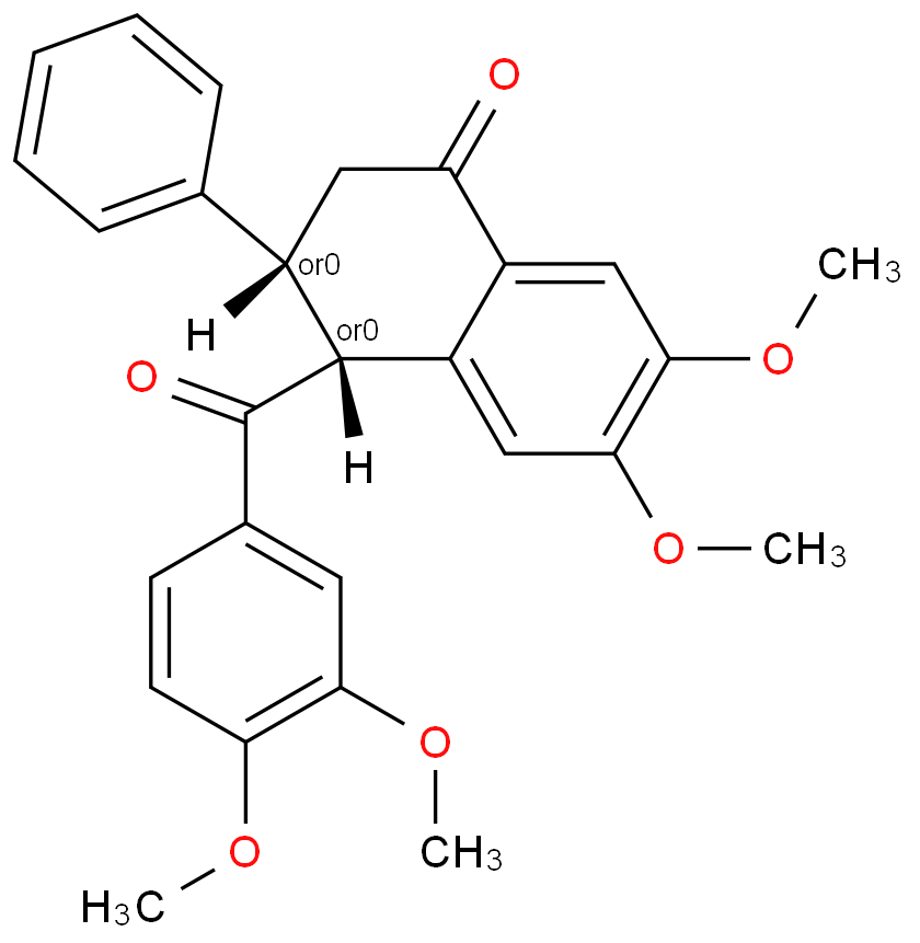 1(2H)-Naphthalenone,4-(3,4-dimethoxybenzoyl)-3,4-dihydro-6,7-dimethoxy-3-phenyl-, cis-