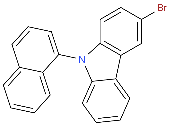 3-溴-N-(1-萘基)咔唑化学结构式