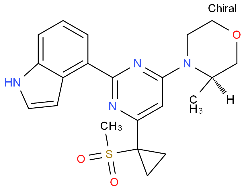 (3R)-4-[2-(3H-indol-4-yl)-6-(1-methylsulfonylcyclopropyl)pyrimidin-4-yl]-3-methylmorpholine
