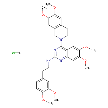 4-(6,7-二甲氧基-3,4-二氢异喹啉-2(1H)-基)-N-(3,4-二甲氧基苯乙基)-6,7-二甲氧基喹唑啉-2-胺盐酸盐
