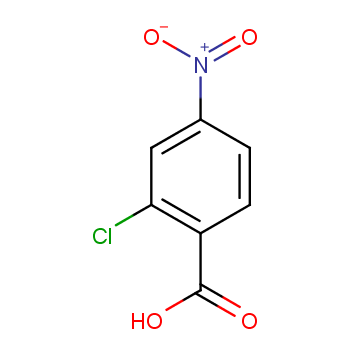 2-氯-4-硝基苯甲酸化学结构式