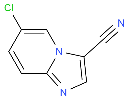 6-氯咪唑并[1,2-A]吡啶-3-甲腈化学结构式