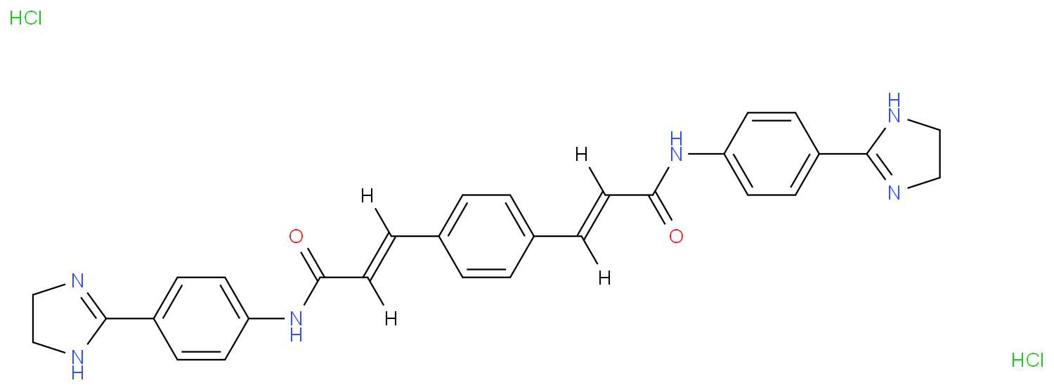 N,N′-Bis[4-(4,5-dihydro-1H-imidazol-2-yl)phenyl]-3,3′-p-phenylene-bis-acrylamide dihydrochloride