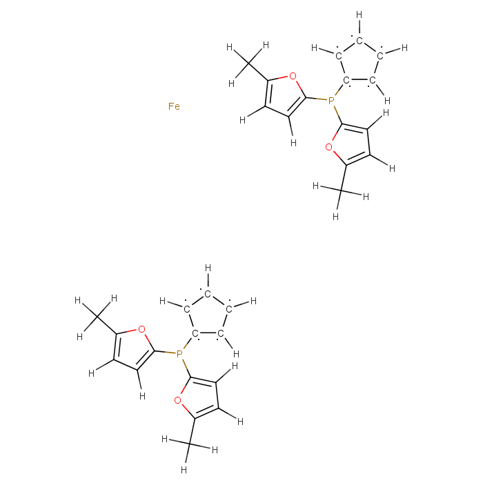 1,1'-Bis[bis(5-Methyl-2-furanyl) phosphino]ferrocene, 98% HiersoPHOS-3