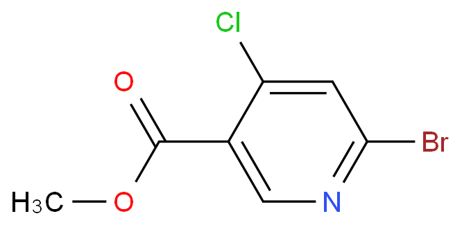 4-氯-6-溴烟酸甲酯化学结构式