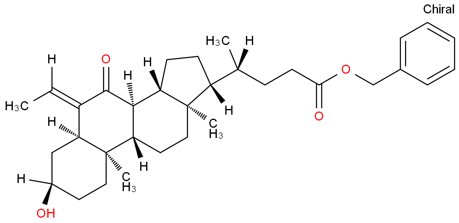 Cholan-24-oic acid,6-ethylidene-3-hydroxy-7-oxo-,phenylmethyl ester, (3α,5β)-  