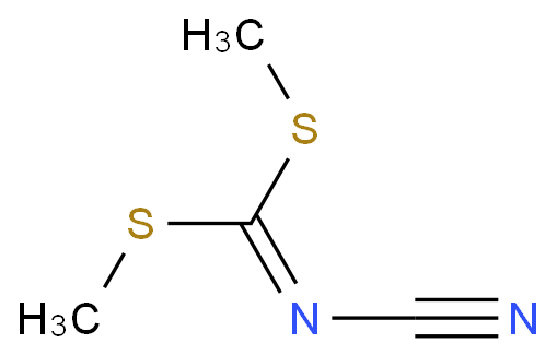 N-氰亚胺基-S,S-二硫代碳酸二甲酯化学结构式