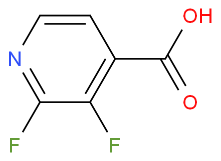 2,3-二氟吡啶-4-甲酸化学结构式