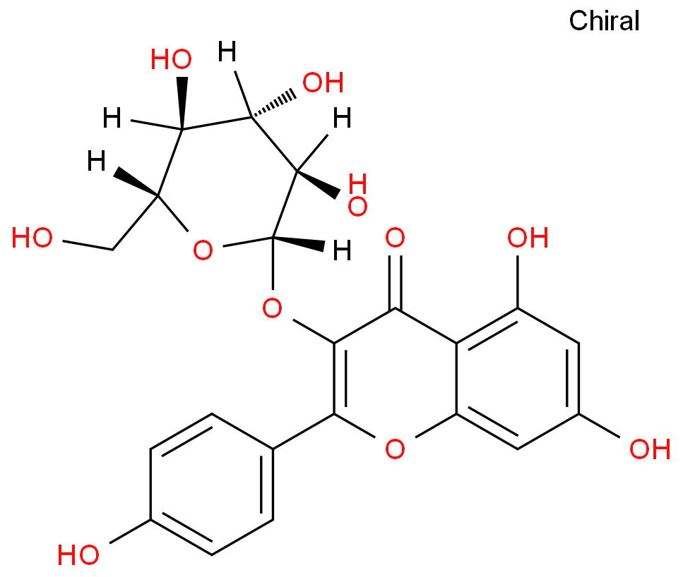 5,7-dihydroxy-2-(4-hydroxyphenyl)-3-[(2S,3R,4S,5S,6R)-3,4,5-trihydroxy-6-(hydroxymethyl)oxan-2-yl]oxychromen-4-one