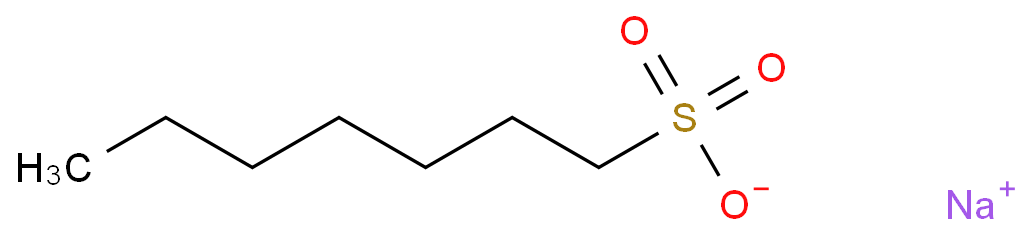 1-庚烷磺酸钠化学结构式