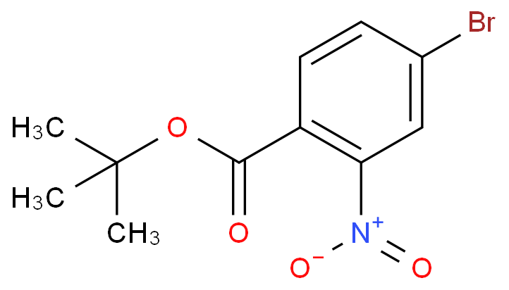 4-溴-2-硝基苯甲酸叔丁酯化学结构式