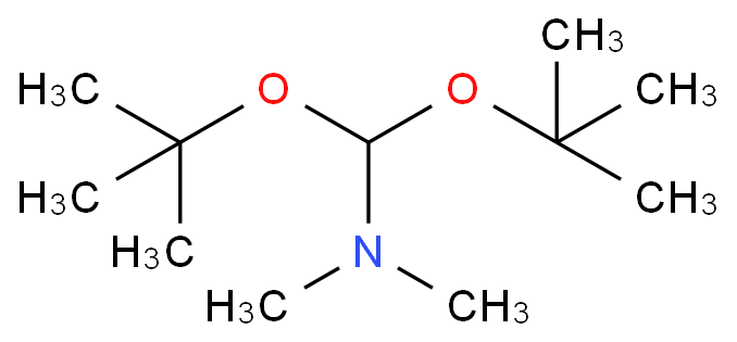 N,N-二甲基甲酰胺二叔丁基缩醛化学结构式
