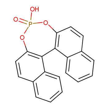 (R)-(-)-联萘酚磷酸酯化学结构式