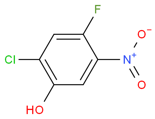 2-氯-4-氟-5-硝基苯酚化学结构式