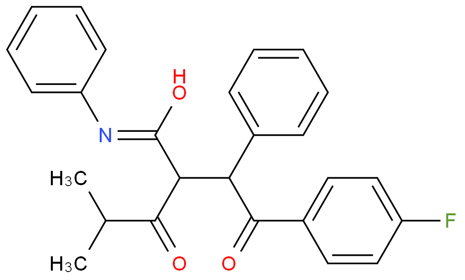 2-(2-(4-Fluorophenyl)-2-oxo-1-phenylethyl)-4-methyl-3-oxo-N-phenylpentanamide