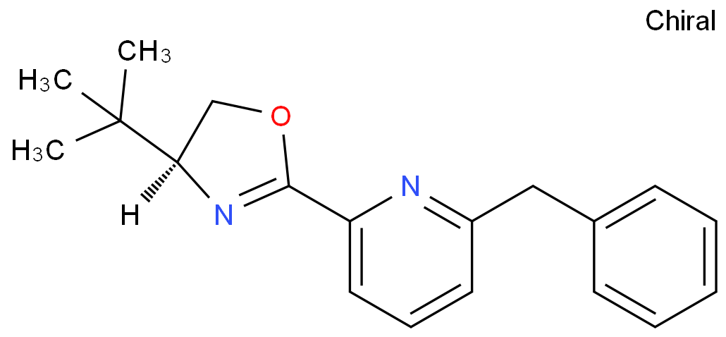 (S)-2-(6-苄基吡啶-2-基)-4-(叔丁基)-4,5-二氢恶唑CAS1800190-39-9（专业试剂/现货）
