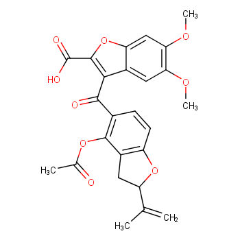 3-(4-acetyloxy-2-prop-1-en-2-yl-2,3-dihydro-1-benzofuran-5-carbonyl)-5,6-dimethoxy-1-benzofuran-2-carboxylic acid