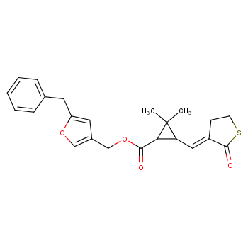 [5-benzyl-3-furyl]methyl [1R-[1α,3α(E)]]-3-[(dihydro-2-oxo-3(2H)-thienylidene)methyl]-2,2-dimethylcyclopropanecarboxylate  