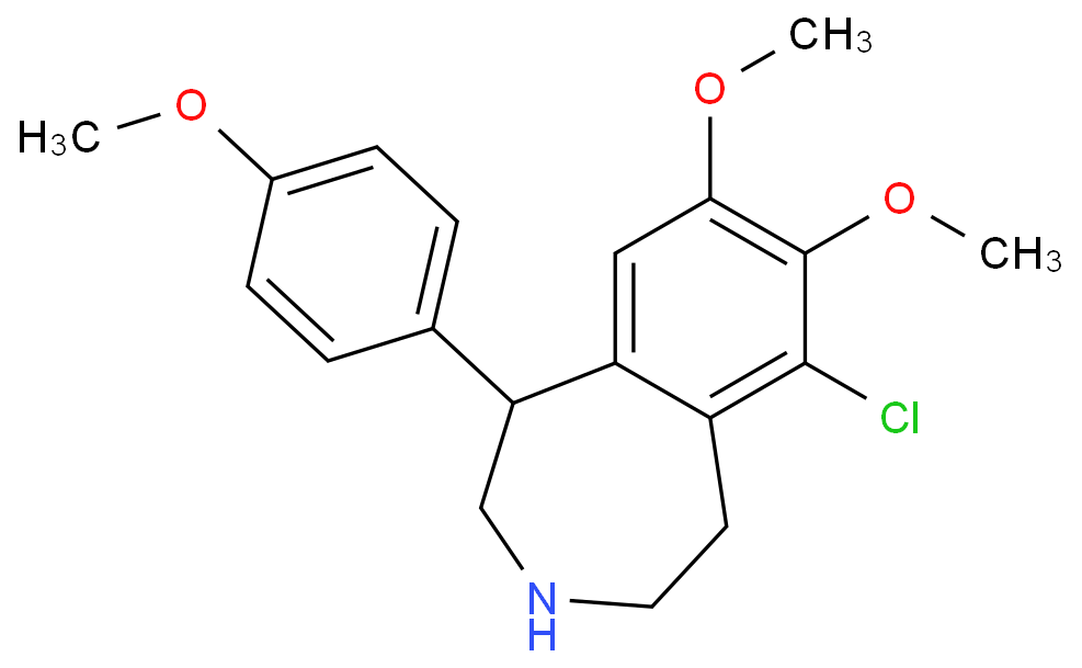 6-Chloro-2,3,4,5-tetrahydro-7,8-dimethoxy-1-(4-methoxyphenyl)-1H-3-benzazepine  