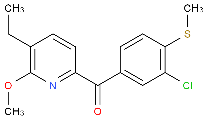 [3-chloro-4-(methylthio)phenyl]-(5-ethyl-6-methoxy-2-pyridinyl)methanone