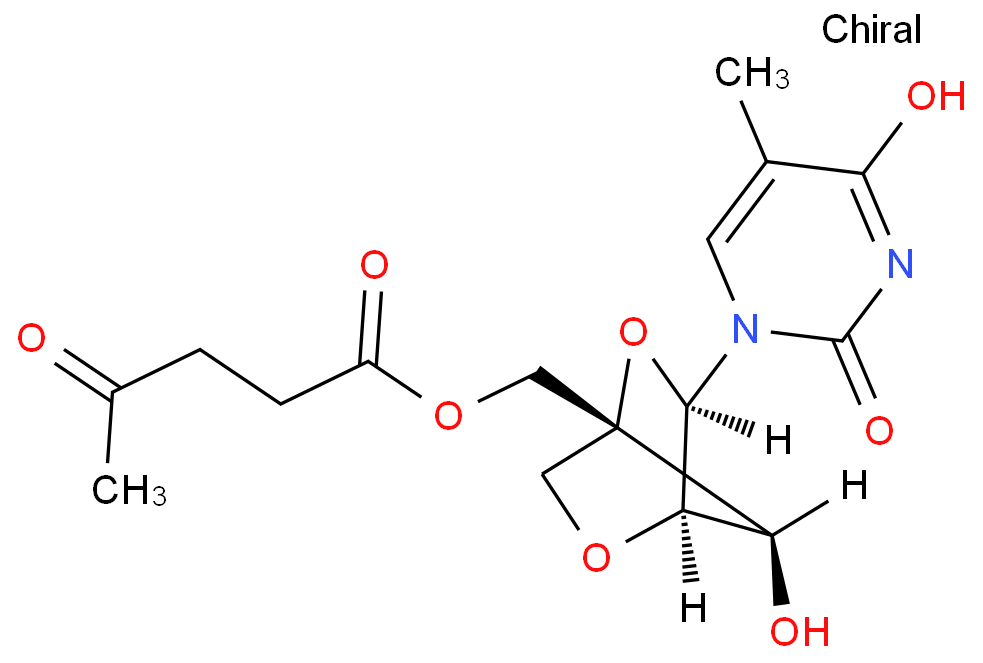 4oxopentanoic acid [(1R,3R,4R,7S)7hydroxy3(5methyl2,4dioxo1