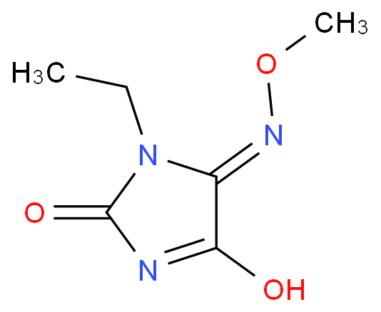 1-ETHYLIMIDAZOLIDINE-2,4,5-TRIONE 5-(O-METHYLOXIME)