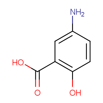 Factory Price Raw Powder Mesalazine / 5-Aminosalicylic Acid Chemical Research CAS 89-57-6 /