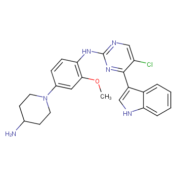 N-[4-(4-aminopiperidin-1-yl)-2-methoxyphenyl]-5-chloro-4-(1H-indol-3-yl)pyrimidin-2-amine