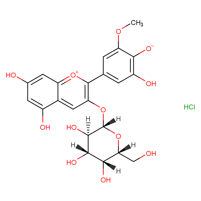 氯化矮牽牛素-3-O-半乳糖苷價格, Petunidin-3-O-galactoside chloride標準品 | CAS: 28500-02-9 | ChemFaces對照品產品圖片
