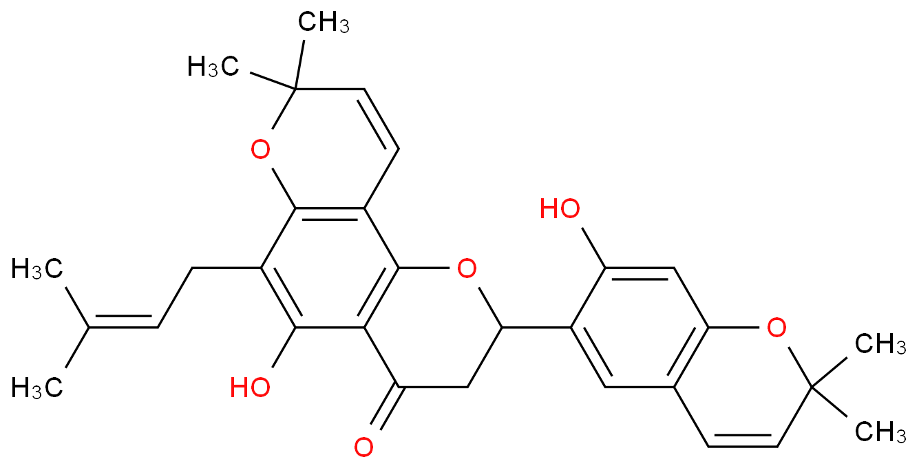 4H,8H-Benzo[1,2-b:3,4-b']dipyran-4-one,2,3-dihydro-5-hydroxy-2-(7 ...