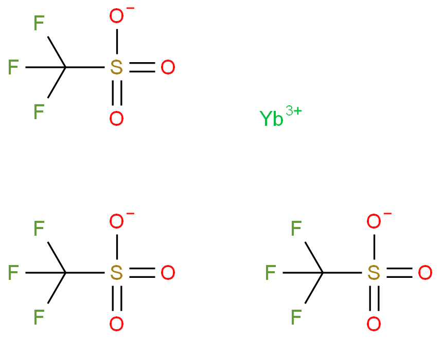 三氟甲烷磺酸镱化学结构式