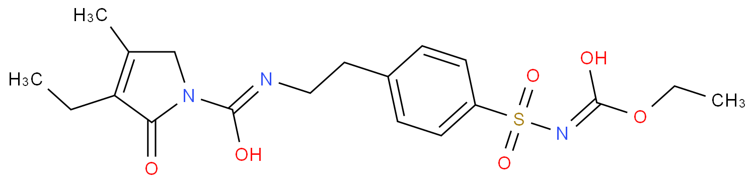 4-[2-[[(3-Ethyl-2,5-dihydro-4-methyl-2-oxo-1H-pyrrol-1-yl)carbonyl]amino]ethyl]phenyl]sulfonyl]-carbamic acid ethyl ester  