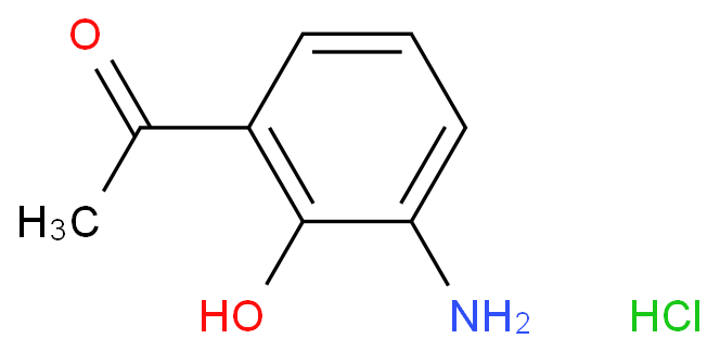 3-氨基-2-羟基苯乙酮盐酸盐化学结构式