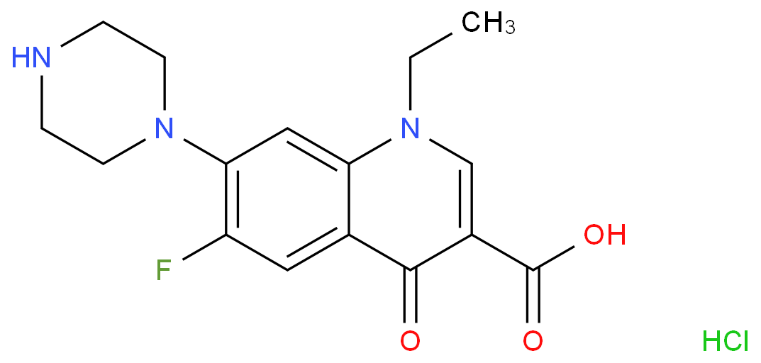 氟哌酸盐酸盐化学结构式
